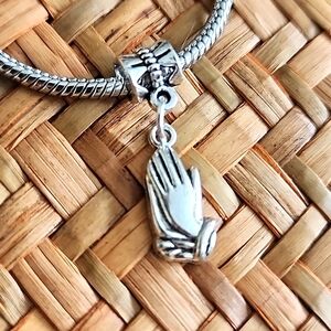 PRAYING HANDS Charm for European Style Bracelets Fits Pandora Systems